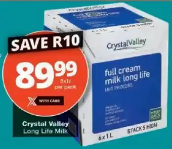 Checkers Crystal Valley Long Life Milk offer