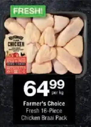 Checkers Farmer's Choice Fresh Chicken Braai Pack offer
