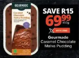 Checkers Gourmade Caramel Chocolate Malva Pudding offer