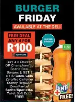 Checkers Chicken OR Championship Boerie Beef Burgers offer