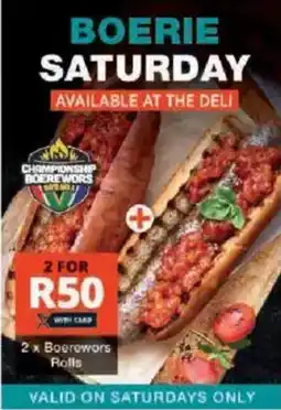 Checkers Boerewors Rolls offer