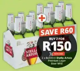 Checkers Stella Artois Premium Lager Beer NRB offer
