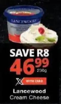 Checkers Lancewood Cream Cheese offer