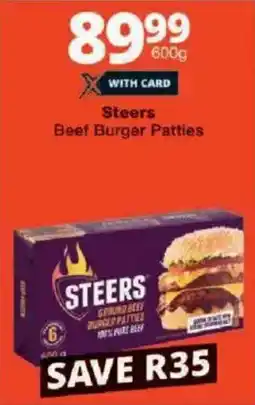 Checkers Steers Beef Burger Patties offer