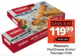Checkers Pieman's Pie/ Cheese Griller/ Sausage Rolls offer