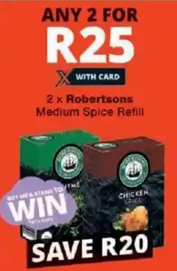 Checkers Robertsons Medium Spice Refill offer
