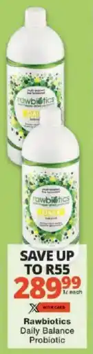 Checkers Rawbiotics Daily Balance Probiotic offer