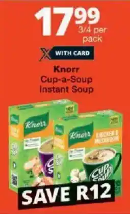 Checkers Knorr Cup-a-Soup Instant Soup offer