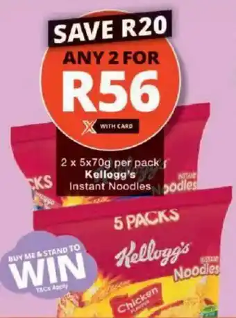 Checkers Kellogg's Instant Noodles offer