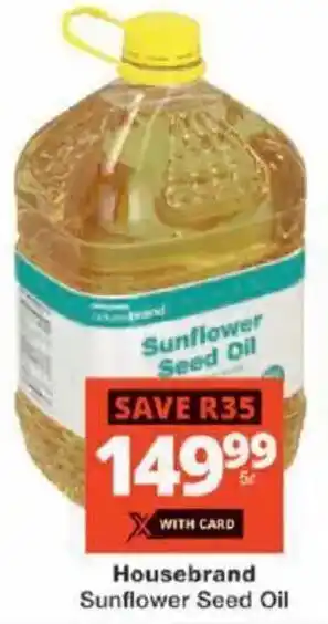 Checkers Housebrand Sunflower Seed Oil offer