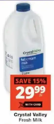 Checkers Crystal Valley Fresh Milk offer