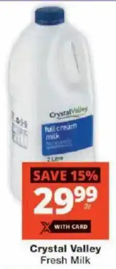 Checkers Crystal Valley Fresh Milk offer