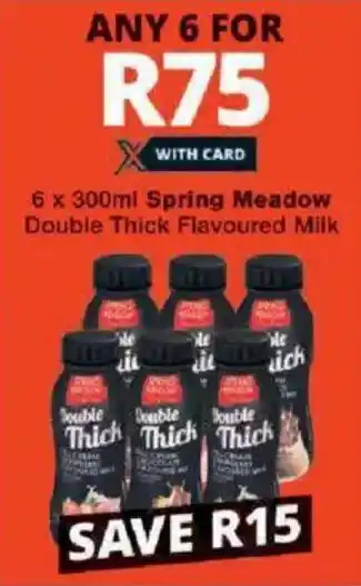 Checkers Spring Meadow Double Thick Flavoured Milk offer
