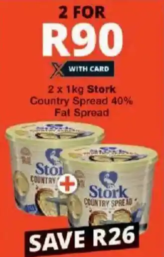 Checkers Stork Country Spread 40% Fat Spread offer