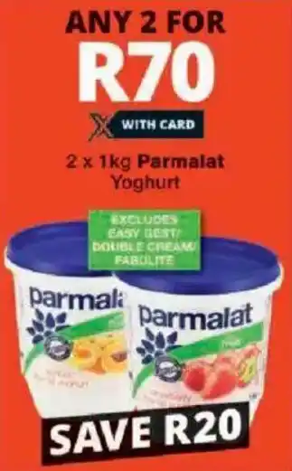Checkers Parmalat Yoghurt offer
