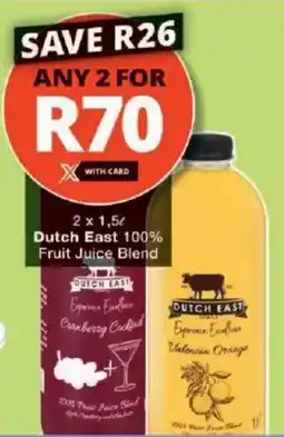 Checkers Dutch East 100% Fruit Juice Blend offer