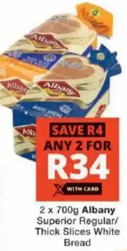 Checkers Albany Superior Regular/ Thick Slices White Bread offer