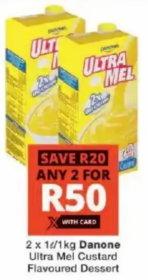 Checkers Danone Ultra Mel Custard Flavoured Dessert offer