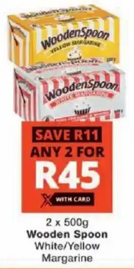 Checkers Wooden Spoon White/ Yellow Margarine offer