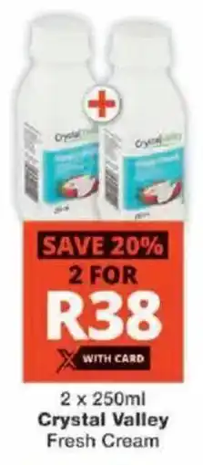 Checkers Crystal Valley Fresh Cream offer
