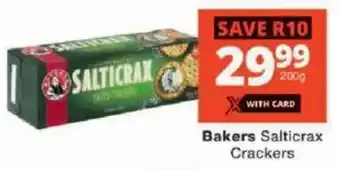 Checkers Bakers Salticrax Crackers offer