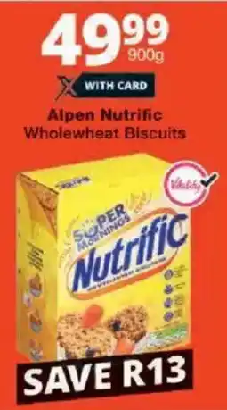 Checkers Alpen Nutrific Wholewheat Biscuits offer