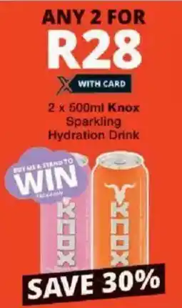 Checkers Knox Sparkling Hydration Drink offer