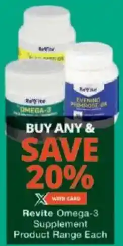 Checkers Revite Omega-3 Supplement Product Range offer
