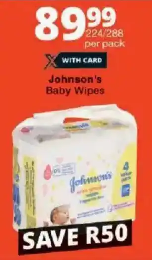 Checkers Johnson's Baby Wipes offer