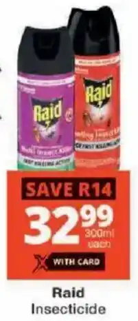 Checkers Raid Insecticide offer