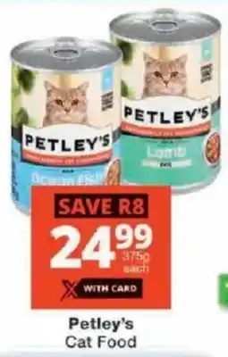 Checkers Petley's Cat Food offer