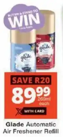 Checkers Glade Automatic Air Freshener Refill offer