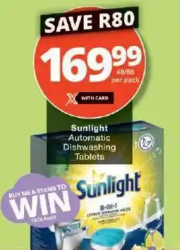 Checkers Sunlight Automatic Dishwashing Tablets offer