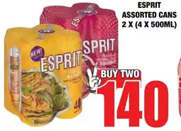 Boxer Liquors Esprit assorted cans offer