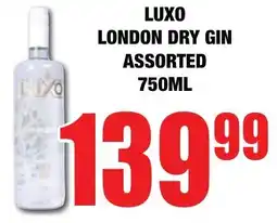 Boxer Liquors Luxo london dry gin assorted offer