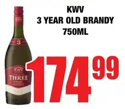 Boxer Liquors Kwv 3 year old brandy offer