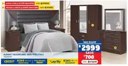 Russells Albany headboard and pedestals offer