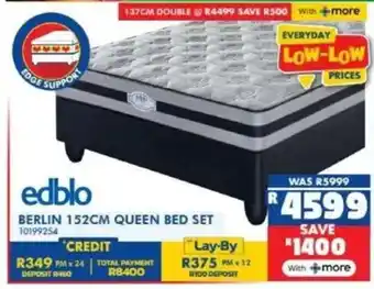 Russells Edblo berlin 152cm queen bed set offer