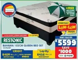 Russells Restonic bahama 152cm queen bed set offer
