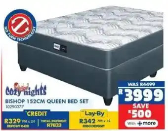 Russells Cozy nights bishop 152cm queen bed set offer