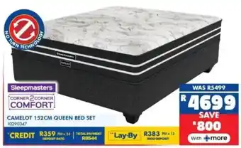 Russells Sleepmasters camelot 152cm queen bed set offer