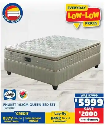 Russells Sealy phuket 152cm queen bed set offer