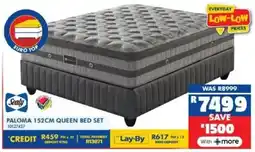 Russells Sealy paloma 152cm queen bed set offer