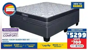 Russells Sleepmasters mjozi 152cm queen bed set offer