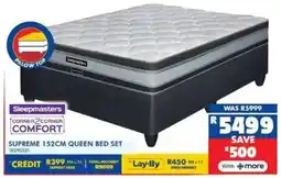Russells Sleepmasters supreme 152cm queen bed set offer