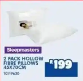 Russells Sleepmasters hollow fibre pillows offer