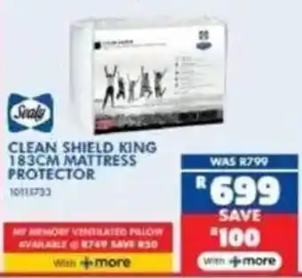 Russells Sealy clean shield king 183cm mattress protector offer