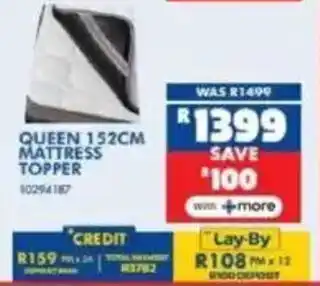 Russells Sealy Queen 152cm mattress topper offer