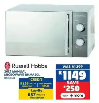 Russells Russell hobbs manual microwave offer