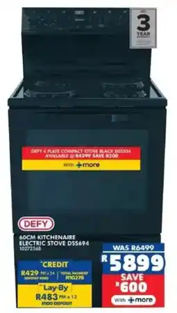 Russells Defy kitchenaire electric stove offer